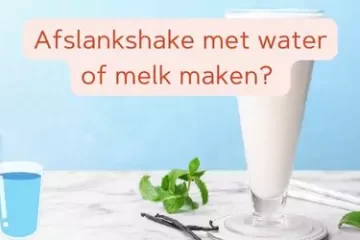 afslankshake met water of melk maken